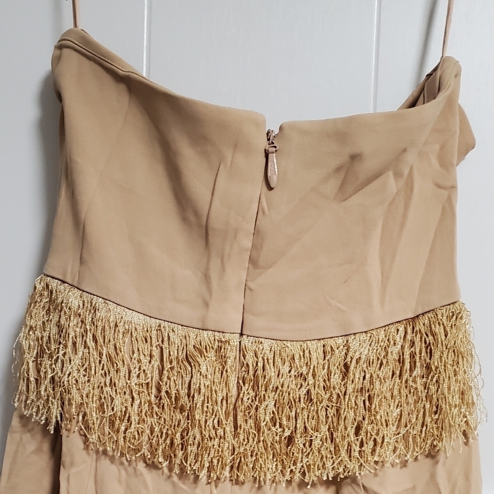 Jonathan Simkhai Nude fringe strapless dress - Picture 14 of 16